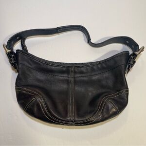 Y2K Coach Mini Soho Hobo 9541 Black Leather Shoulder Bag Vintage